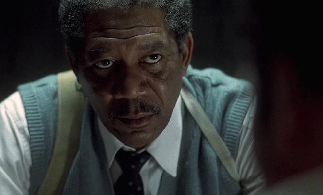 Фильм «Семь»: актер Морган Фримен в роли Уильяма Сомерсета