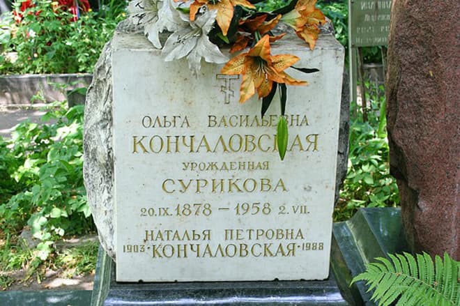 Могила Натальи Кончаловской