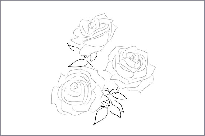 Как нарисовать раскрытую розу фломастерами и цветными карандашами