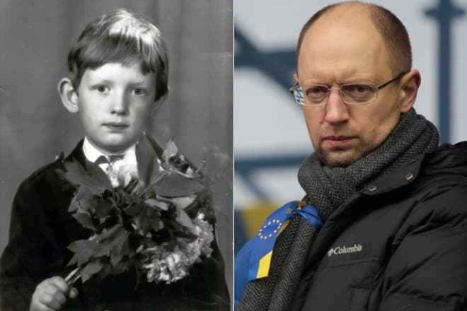 Арсений Яценюк в детстве и сейчас