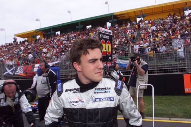 Фернандо Алонсо в первом сезоне "Формулы-1"