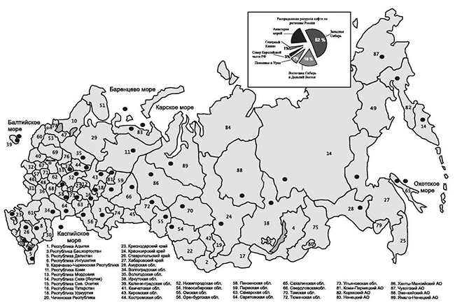 Карта месторождений удмуртии