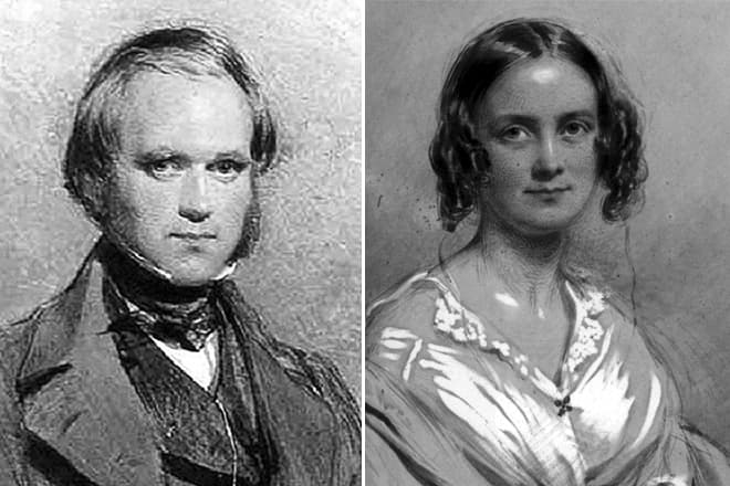 Чарльз Дарвин с женой