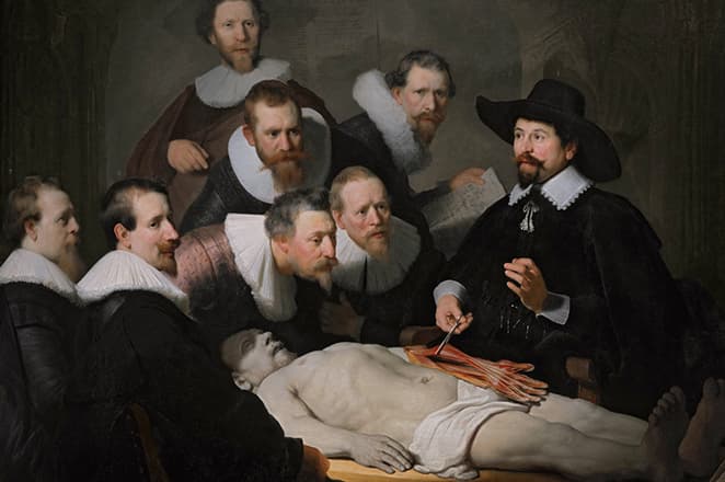 Картина Рембрандта «Урок анатомии доктора Тульпа»