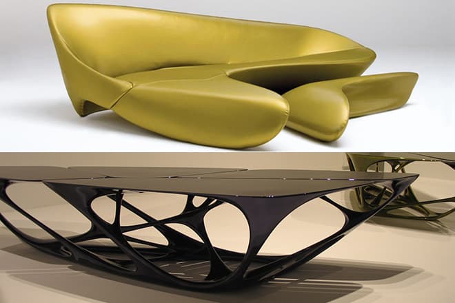 Мебель Захи Хадид: диван и стол