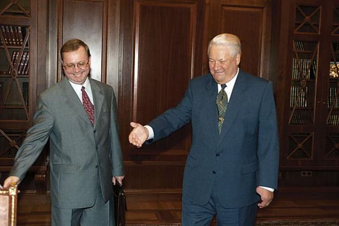 Сергей Степашин и Борис Ельцин