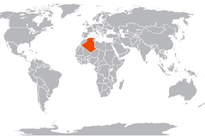 Политическая карта мира алжир