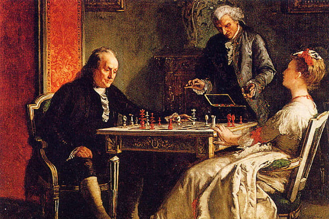 Бенджамин Франклин играет в шахматы