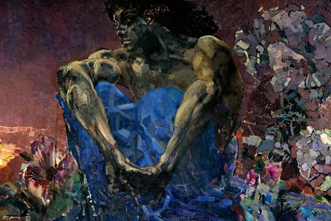 Картина Михаила Врубеля «Демон сидящий»