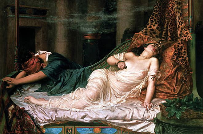 Смерть Клеопатры. Художник Реджинальд Артур, 1892 год
