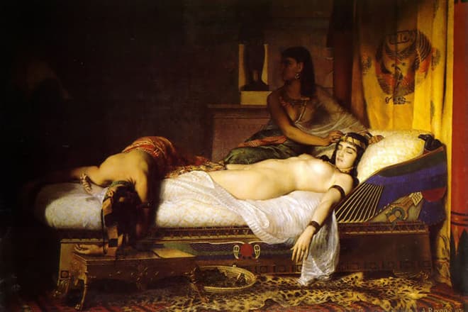 Смерть Клеопатры. Художник Жан-Андрэ Риксенс, 1874 год