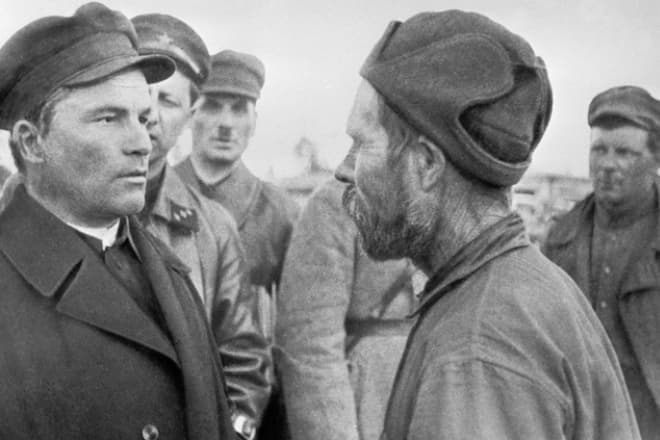 Сергей Киров во время посещения Беломоро-Балтийского канала. 1934 год.