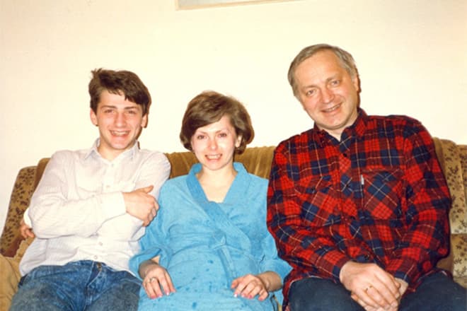 Татьяна Никитина с сыном и мужем
