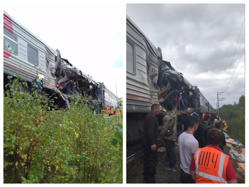 В Югре поезд столкнулся с грузовиком