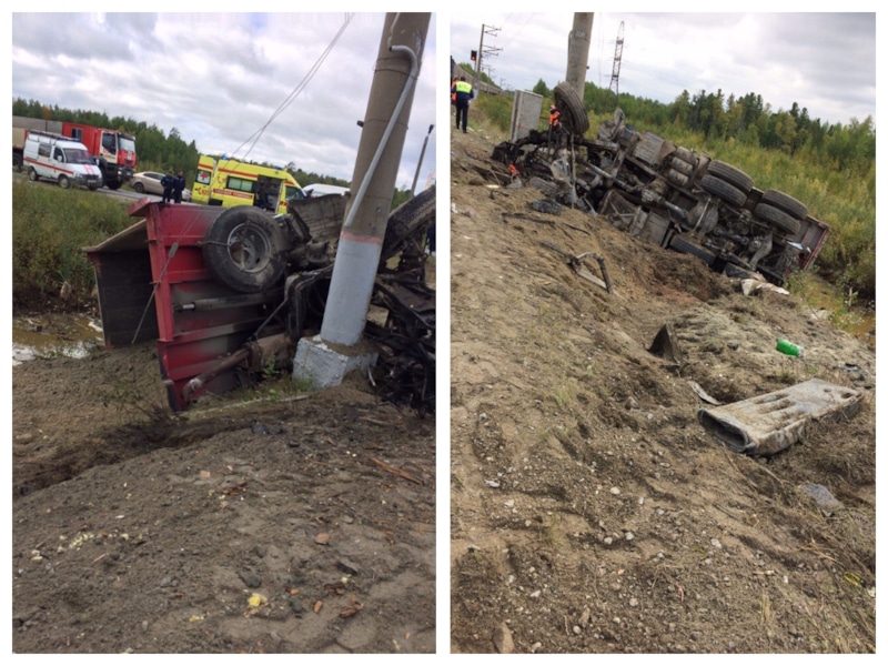 В Югре поезд столкнулся с грузовиком