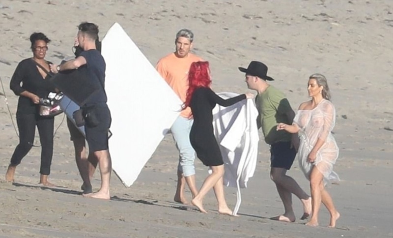 Ким Кардашьян на пляже