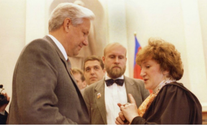 Галина Старовойтова и Борис Ельцин Галина Старовойтова и Борис Ельцин