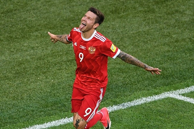 Федор Смолов на Кубке Конфедераций Федор Смолов на Кубке Конфедераций