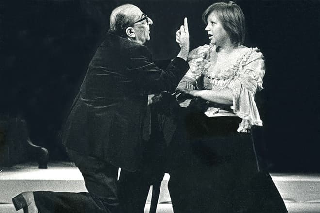 Георгий Товстоногов и Светлана Крючкова во время репетиции