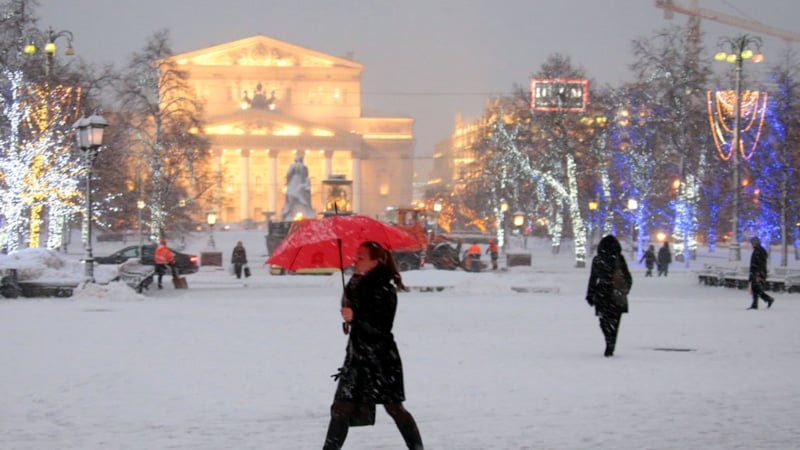 Москва в дождливую погоду фото