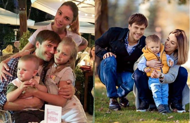Иван Жидков с женой и детьми в 2018 году