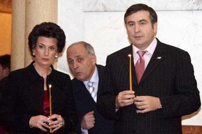 Нино Бурджанадзе и Михаил Саакашвили
