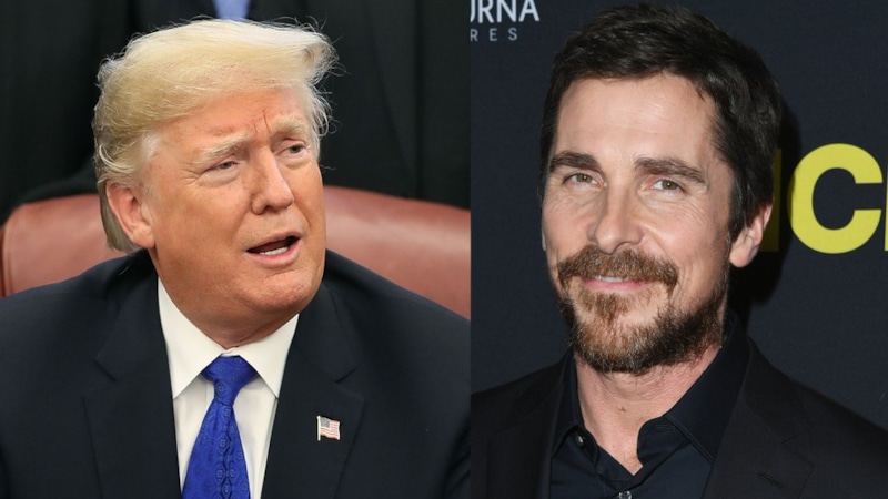 Дональд Трамп и Кристиан Бейл Дональд Трамп и Кристиан Бейл