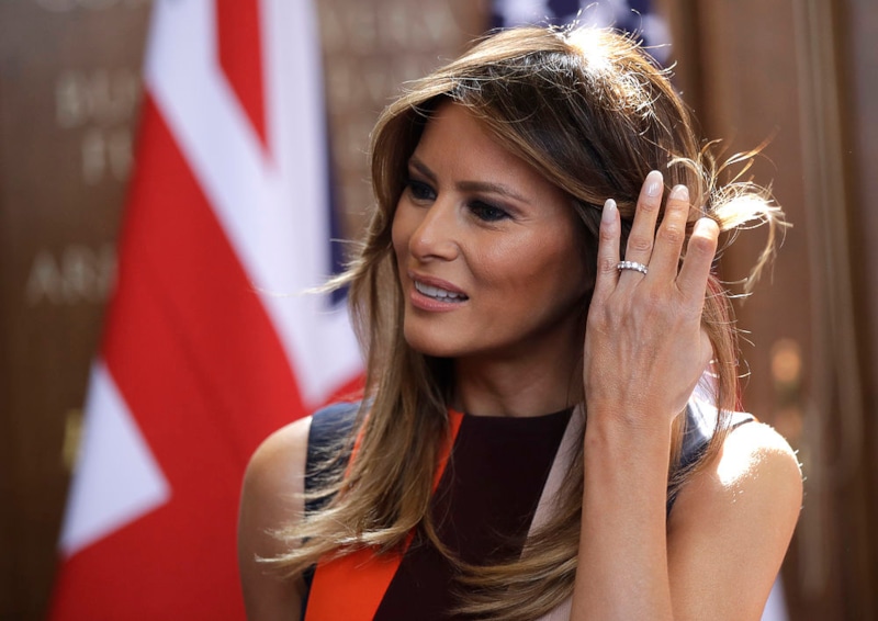 Мелания Трамп до смены цвета волос Мелания Трамп до смены цвета волос