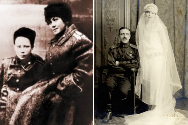 Дочь и сын Корнилова (на 1-м фото), дочь с мужем (на 2-м)