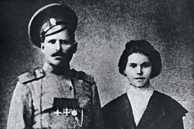 Василий Чапаев и его жена Пелагея Метлина