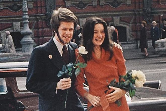 Борис Гребенщиков с первой женой Натальей Козловской