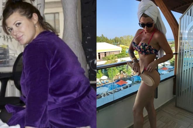 Наталья Соболева до и после похудения