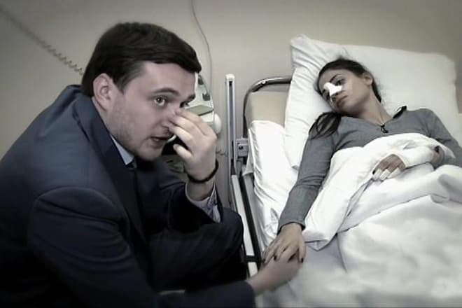 Павел Пятницкий и Ксения Тимощенко в больнице