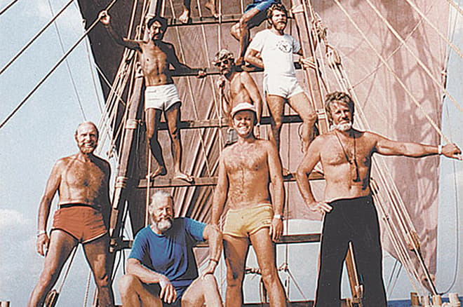 Команда папирусной лодки, пересекшей океан