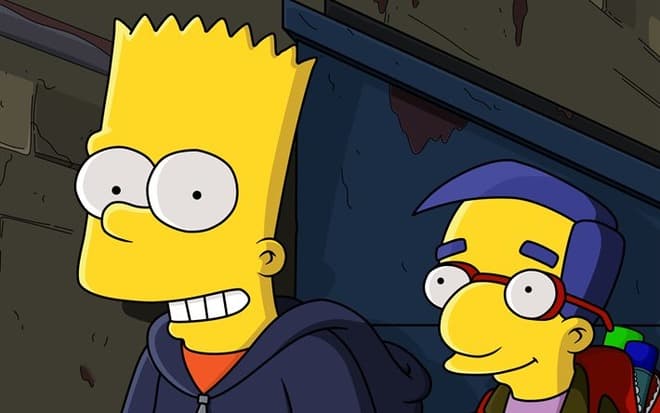 Барт Симпсон и его друг Милхаус