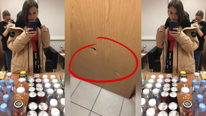 Дверь в гримерке в спорткомплексе "Оренбуржье"