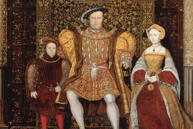Генрих VIII и Джейн Сеймур с сыном Эдуардом VI