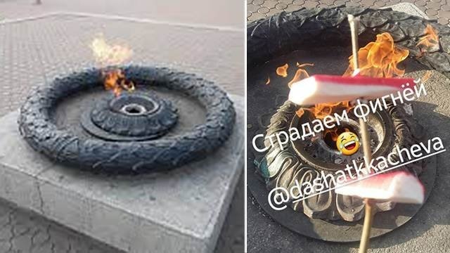 Под Омском школьница-отличница пожарила крабовое мясо на Вечном огне