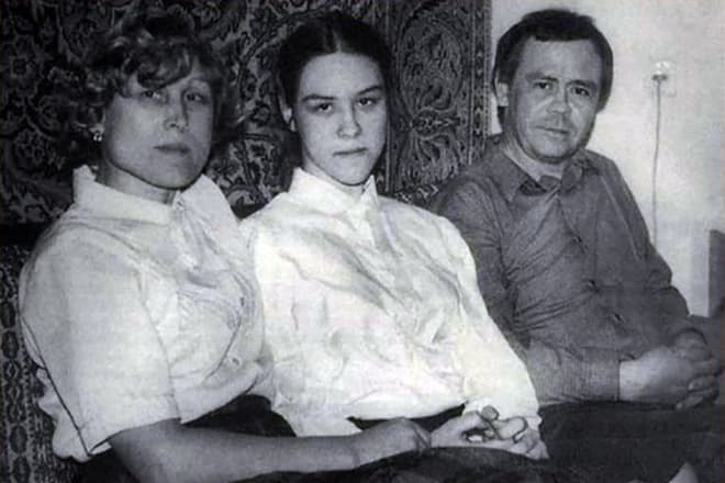 Валентин Распутин с женой и дочерью Марией