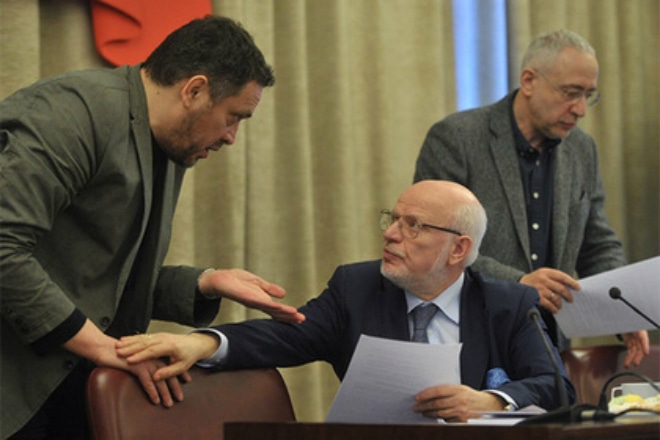 Николай Сванидзе и Максим Шевченко Николай Сванидзе и Максим Шевченко