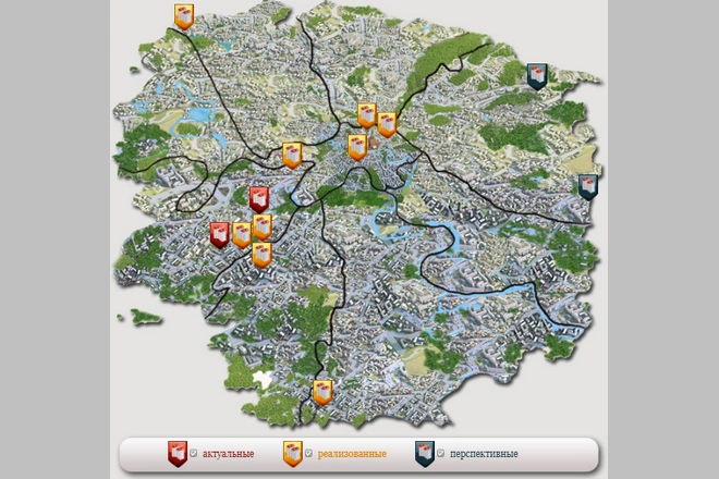 Карта застройки москвы по годам