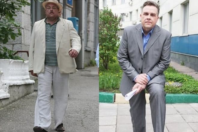 Алексей Колган до и после похудения