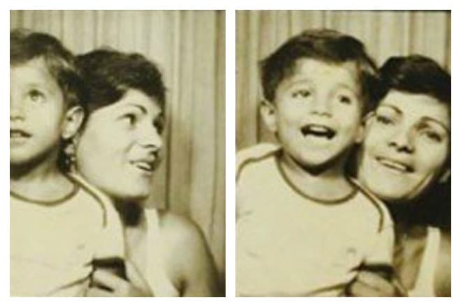 Эдуард Мацаберидзе в детстве с мамой