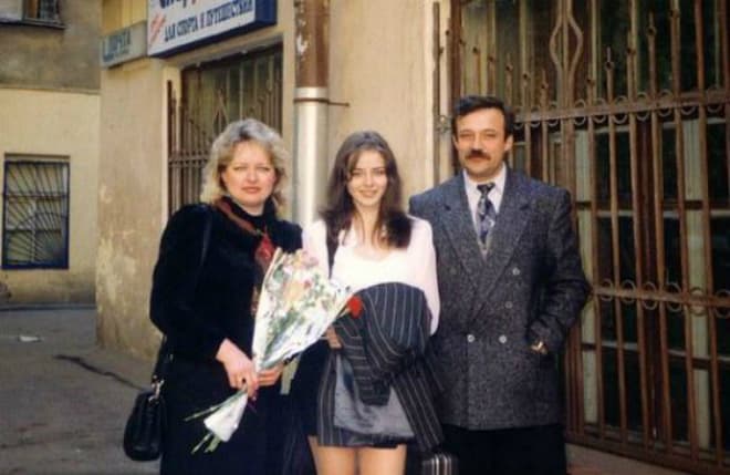 Марина Александрова с родителями