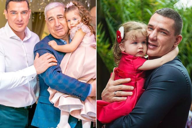 Курбан Омаров с отцом и дочерью