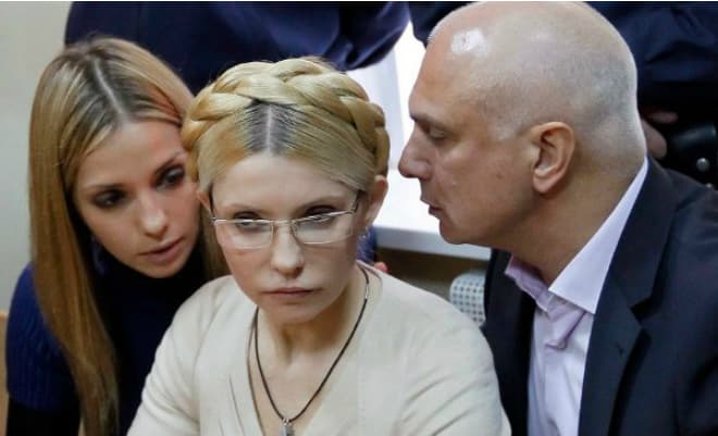 Юлия Тимошенко с мужем и дочерью Евгенией