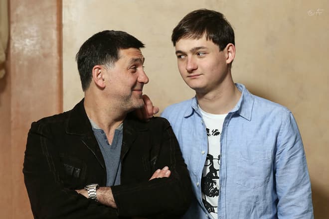 Сергей Пускепалис с сыном