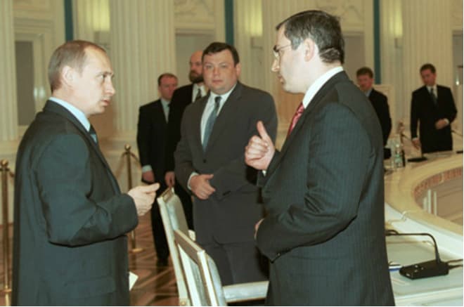 Михаил Ходорковский и Владимир Путин