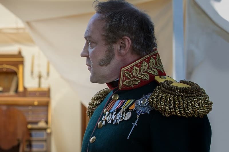 Виталий Кищенко в роли Александра I (кадр из фильма «Союз Спасения»)