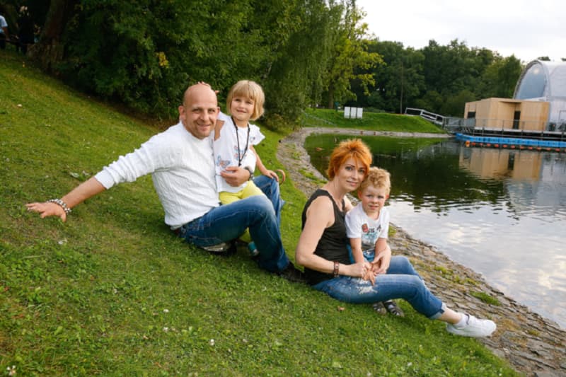 Федор Лавров с семьёй